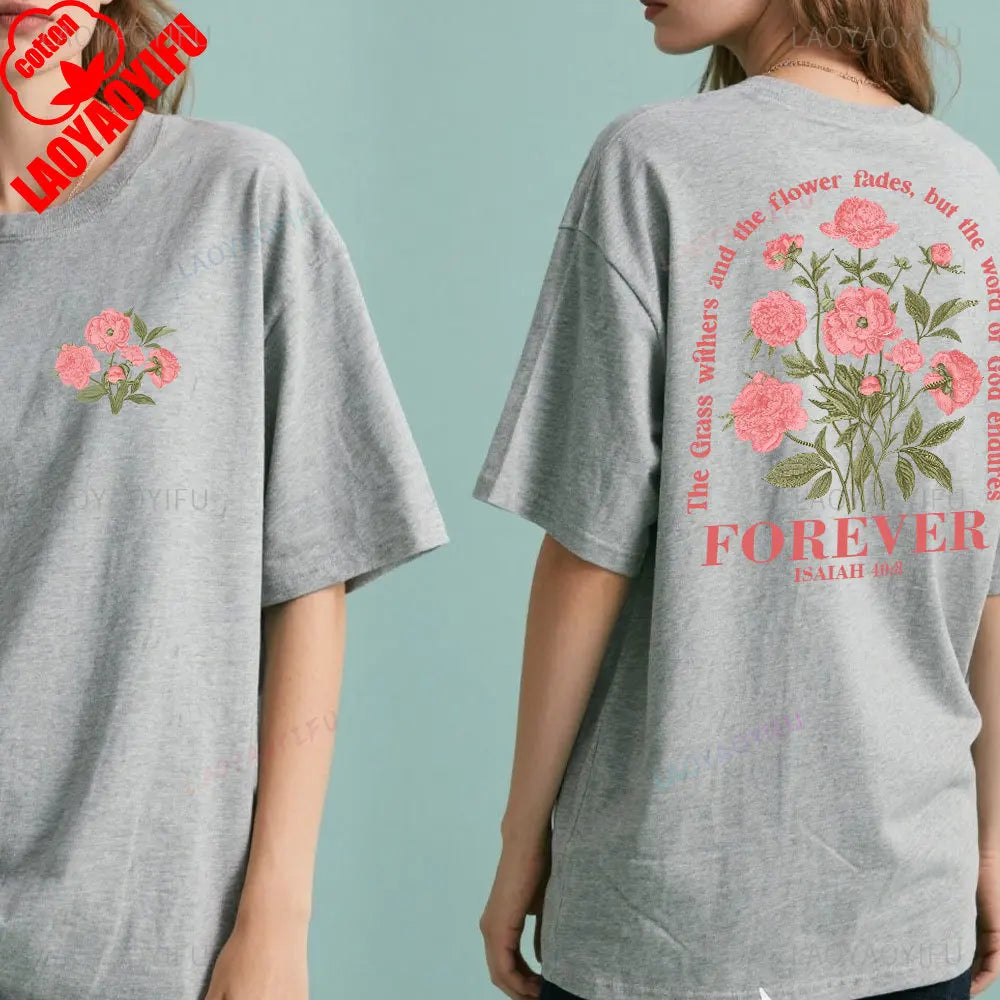 Boho Bible Verse Tee – Women's Vintage Floral Christian Shirt