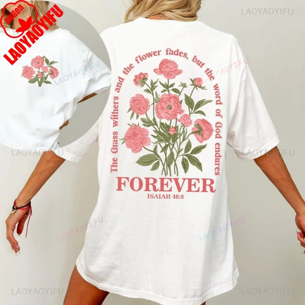 Boho Bible Verse Tee – Women's Vintage Floral Christian Shirt