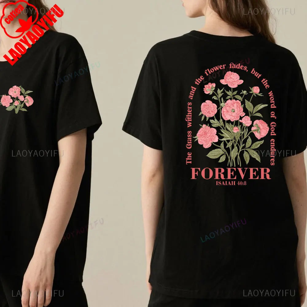 Boho Bible Verse Tee – Women's Vintage Floral Christian Shirt