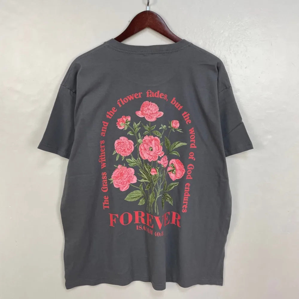 Boho Bible Verse Tee – Women's Vintage Floral Christian Shirt